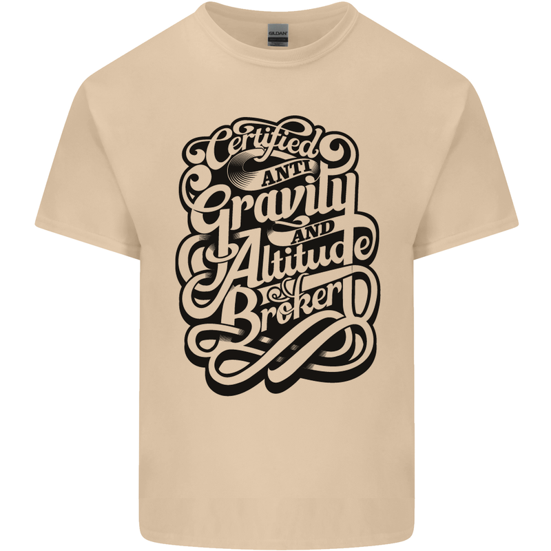 Anti-Gravity Pilot Hang Gliding Paragliding Mens Cotton T-Shirt Tee Top Sand