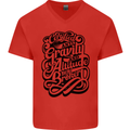 Anti-Gravity Pilot Hang Gliding Paragliding Mens V-Neck Cotton T-Shirt Red