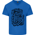 Anti-Gravity Pilot Hang Gliding Paragliding Mens V-Neck Cotton T-Shirt Royal Blue