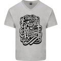 Anti-Gravity Pilot Hang Gliding Paragliding Mens V-Neck Cotton T-Shirt Sports Grey