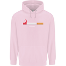 Anti Smoking Grim Reaper Smoker Give UP Childrens Kids Hoodie Light Pink