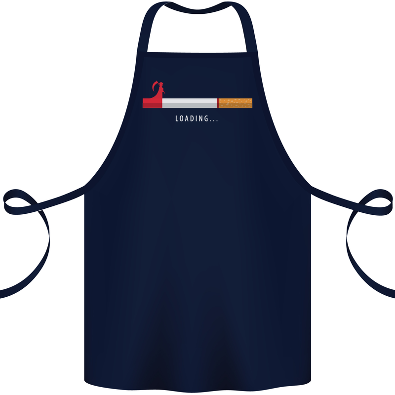 Anti Smoking Grim Reaper Smoker Give UP Cotton Apron 100% Organic Navy Blue