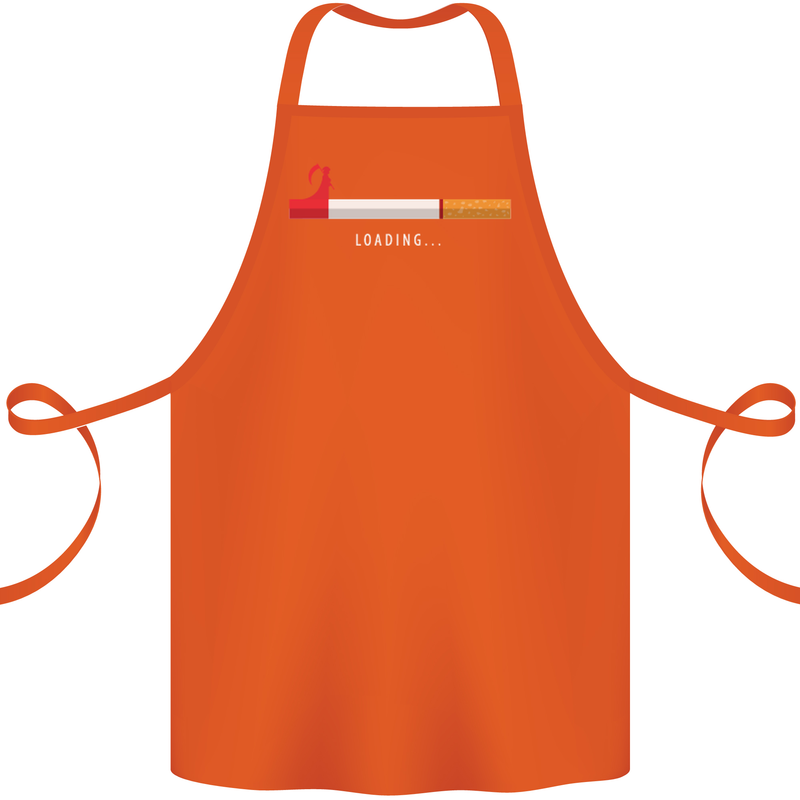 Anti Smoking Grim Reaper Smoker Give UP Cotton Apron 100% Organic Orange