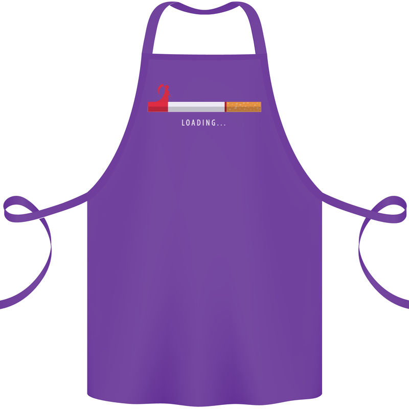 Anti Smoking Grim Reaper Smoker Give UP Cotton Apron 100% Organic Purple