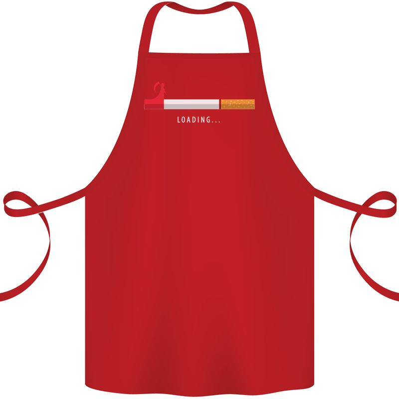 Anti Smoking Grim Reaper Smoker Give UP Cotton Apron 100% Organic Red
