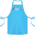Anti Smoking Grim Reaper Smoker Give UP Cotton Apron 100% Organic Turquoise