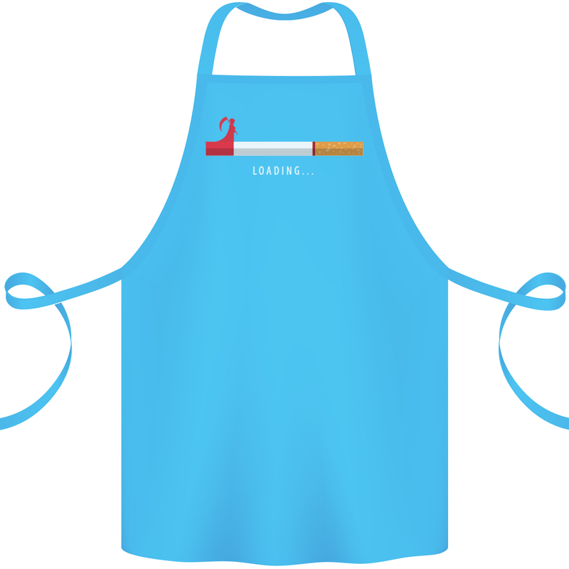 Anti Smoking Grim Reaper Smoker Give UP Cotton Apron 100% Organic Turquoise