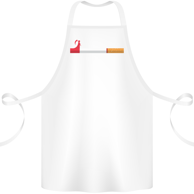 Anti Smoking Grim Reaper Smoker Give UP Cotton Apron 100% Organic White