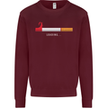 Anti Smoking Grim Reaper Smoker Give UP Kids Sweatshirt Jumper Maroon