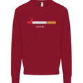 Anti Smoking Grim Reaper Smoker Give UP Kids Sweatshirt Jumper Red