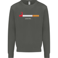 Anti Smoking Grim Reaper Smoker Give UP Kids Sweatshirt Jumper Storm Grey