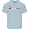 Anti Smoking Grim Reaper Smoker Give UP Kids T-Shirt Childrens Light Blue