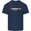 Anti Smoking Grim Reaper Smoker Give UP Kids T-Shirt Childrens Navy Blue