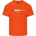Anti Smoking Grim Reaper Smoker Give UP Kids T-Shirt Childrens Orange