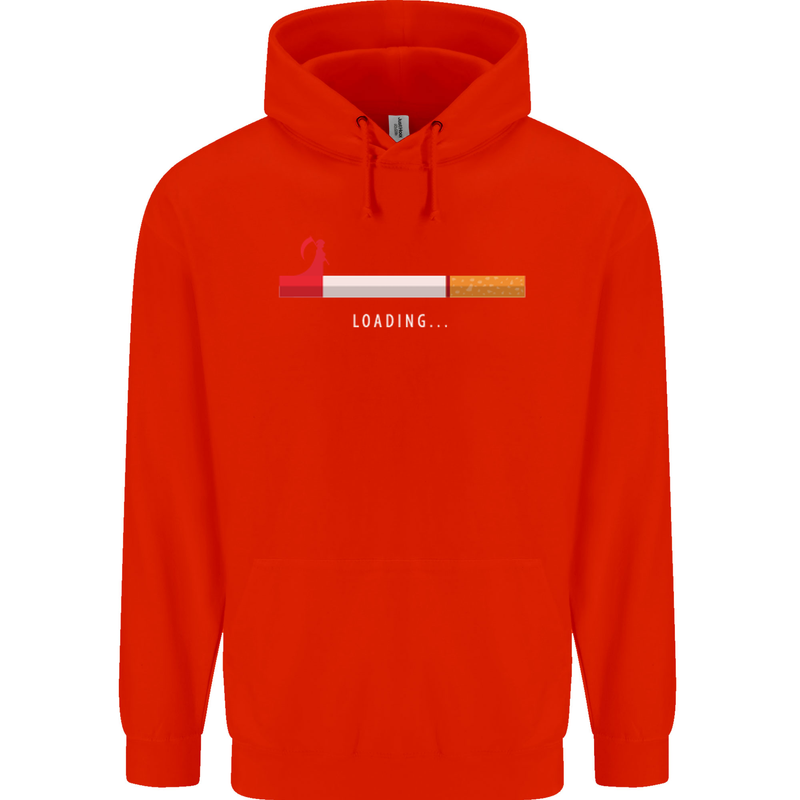Anti Smoking Grim Reaper Smoker Give UP Mens 80% Cotton Hoodie Bright Red