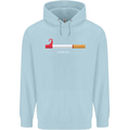 Anti Smoking Grim Reaper Smoker Give UP Mens 80% Cotton Hoodie Light Blue