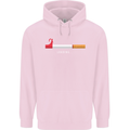Anti Smoking Grim Reaper Smoker Give UP Mens 80% Cotton Hoodie Light Pink