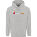 Anti Smoking Grim Reaper Smoker Give UP Mens 80% Cotton Hoodie Sports Grey