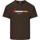 Anti Smoking Grim Reaper Smoker Give UP Mens Cotton T-Shirt Tee Top Dark Chocolate