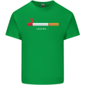 Anti Smoking Grim Reaper Smoker Give UP Mens Cotton T-Shirt Tee Top Irish Green