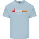 Anti Smoking Grim Reaper Smoker Give UP Mens Cotton T-Shirt Tee Top Light Blue