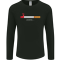 Anti Smoking Grim Reaper Smoker Give UP Mens Long Sleeve T-Shirt Black