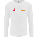 Anti Smoking Grim Reaper Smoker Give UP Mens Long Sleeve T-Shirt White