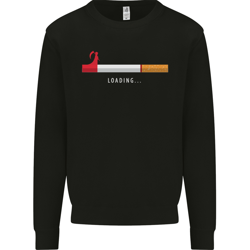Anti Smoking Grim Reaper Smoker Give UP Mens Sweatshirt Jumper Black