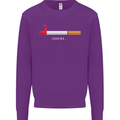Anti Smoking Grim Reaper Smoker Give UP Mens Sweatshirt Jumper Purple