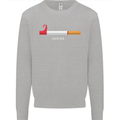 Anti Smoking Grim Reaper Smoker Give UP Mens Sweatshirt Jumper Sports Grey