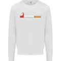 Anti Smoking Grim Reaper Smoker Give UP Mens Sweatshirt Jumper White