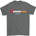 Anti Smoking Grim Reaper Smoker Give UP Mens T-Shirt Cotton Gildan Charcoal