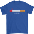 Anti Smoking Grim Reaper Smoker Give UP Mens T-Shirt Cotton Gildan Royal Blue