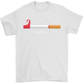 Anti Smoking Grim Reaper Smoker Give UP Mens T-Shirt Cotton Gildan White