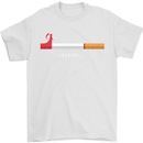 Anti Smoking Grim Reaper Smoker Give UP Mens T-Shirt Cotton Gildan White