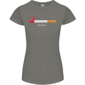 Anti Smoking Grim Reaper Smoker Give UP Womens Petite Cut T-Shirt Charcoal