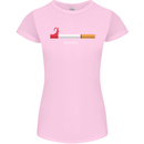 Anti Smoking Grim Reaper Smoker Give UP Womens Petite Cut T-Shirt Light Pink