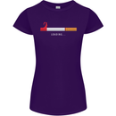 Anti Smoking Grim Reaper Smoker Give UP Womens Petite Cut T-Shirt Purple