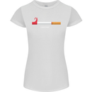 Anti Smoking Grim Reaper Smoker Give UP Womens Petite Cut T-Shirt White