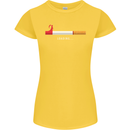 Anti Smoking Grim Reaper Smoker Give UP Womens Petite Cut T-Shirt Yellow