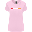 Anti Smoking Grim Reaper Smoker Give UP Womens Wider Cut T-Shirt Light Pink