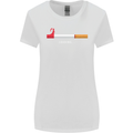 Anti Smoking Grim Reaper Smoker Give UP Womens Wider Cut T-Shirt White