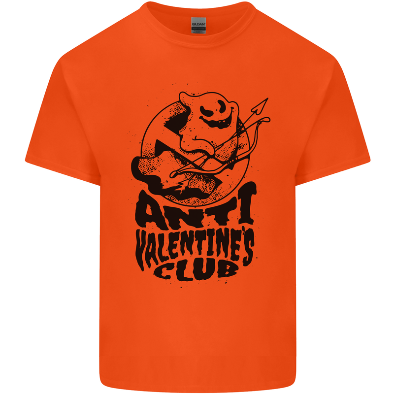 Anti Valentines Club Romance Single Day Kids T-Shirt Childrens Orange