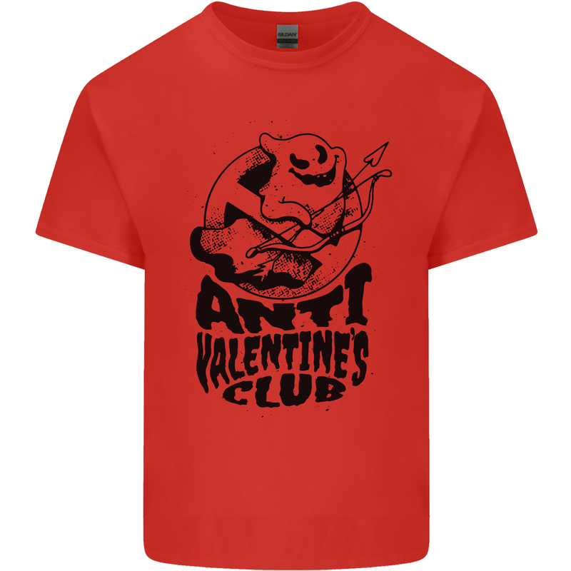 Anti Valentines Club Romance Single Day Kids T-Shirt Childrens Red