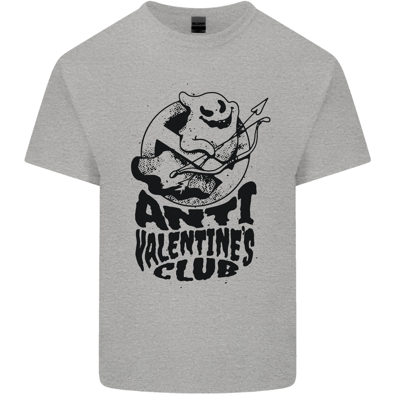 Anti Valentines Club Romance Single Day Kids T-Shirt Childrens Sports Grey