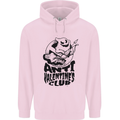 Anti Valentines Club Romance Single Day Mens 80% Cotton Hoodie Light Pink