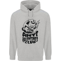 Anti Valentines Club Romance Single Day Mens 80% Cotton Hoodie Sports Grey