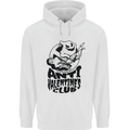 Anti Valentines Club Romance Single Day Mens 80% Cotton Hoodie White