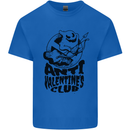 Anti Valentines Club Romance Single Day Mens Cotton T-Shirt Tee Top Royal Blue