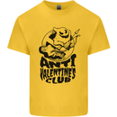 Anti Valentines Club Romance Single Day Mens Cotton T-Shirt Tee Top Yellow